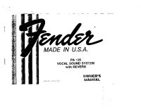 Fender PA-135-VocalSoundSystem-Reverb-1978 - Owners Manual